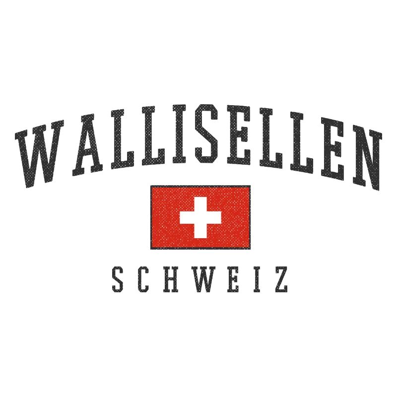 Wallisellen Schweiz Emblem mit Schweizer Flagge