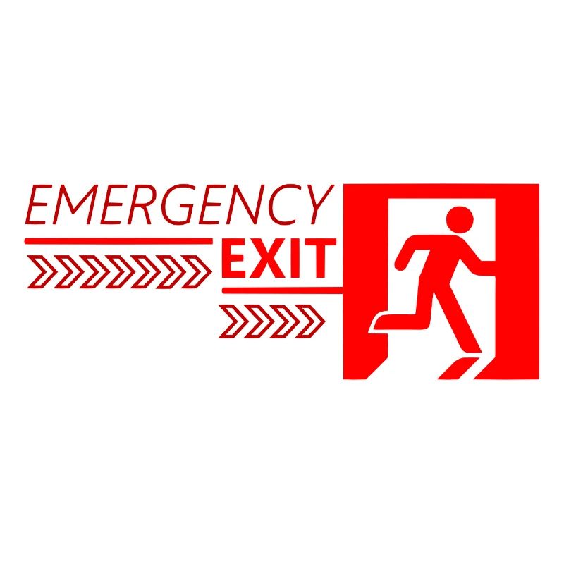 Emergency EXIT Red Flag