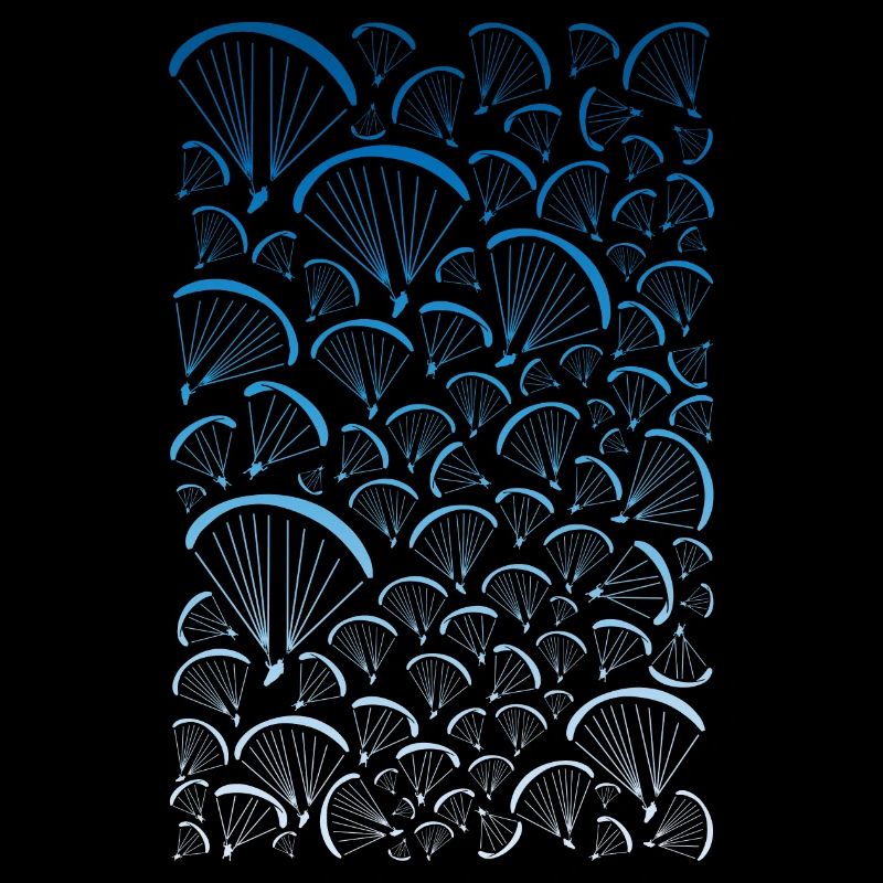 Paragliders gradient white blue