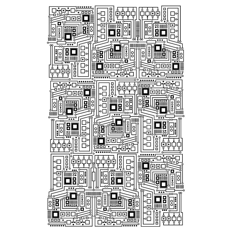 Circuit board CPU motif technology pattern computer gift