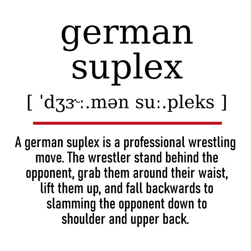 german suplex - spelling and description