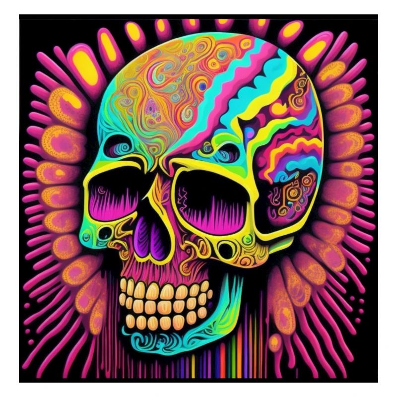 Psychedelic skull