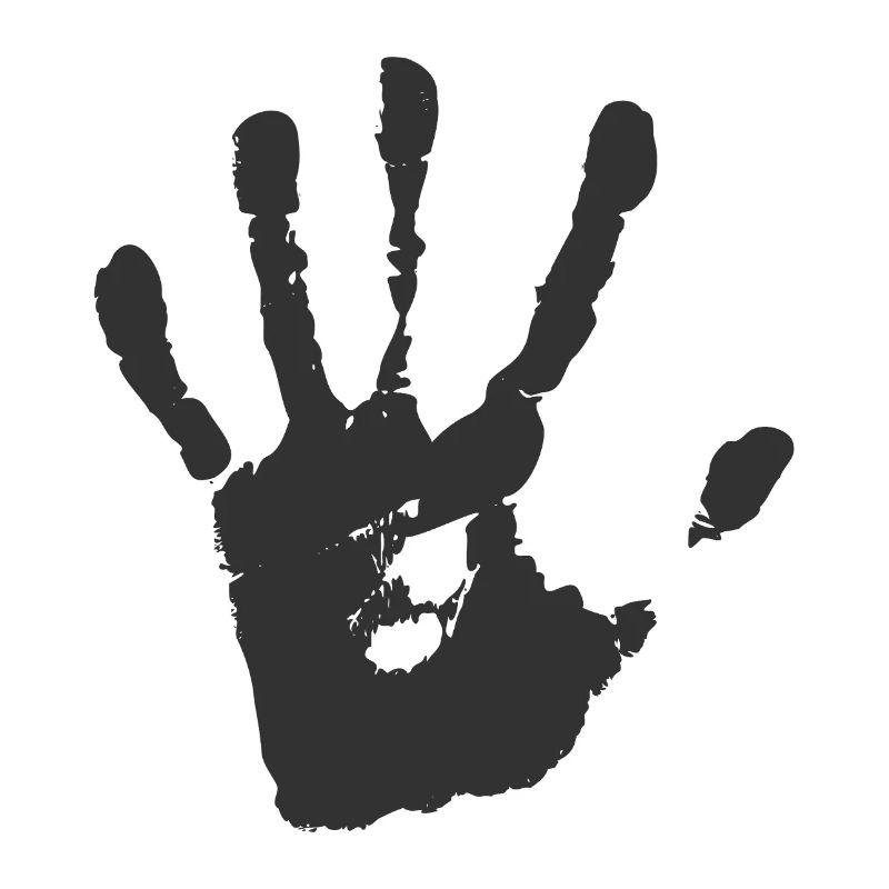 Encre d’impression à la main empreinte de main non interdite ne pas