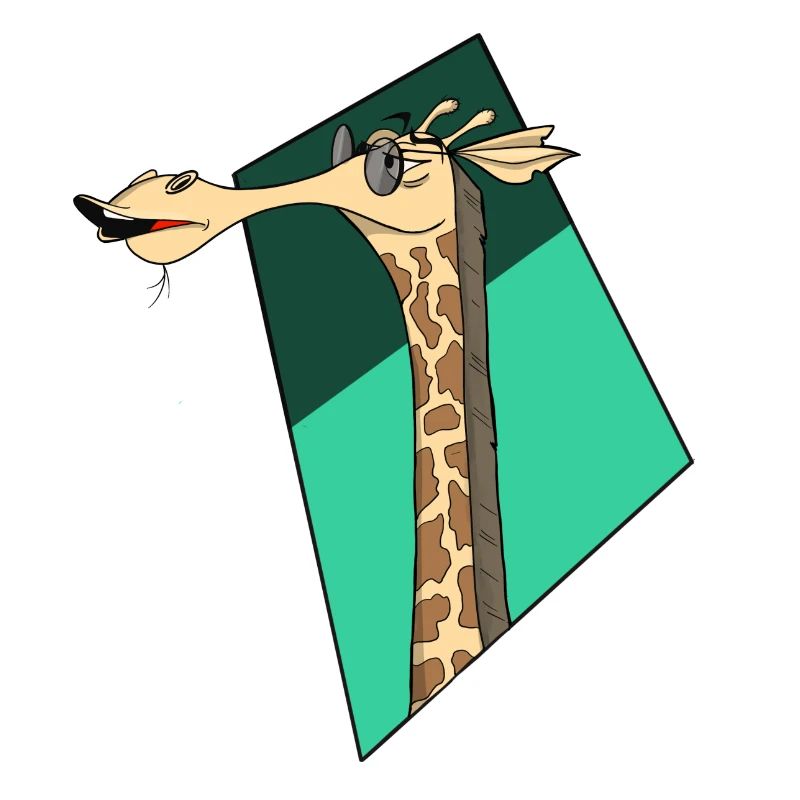 Coole Giraffe mit Sonnenbrille