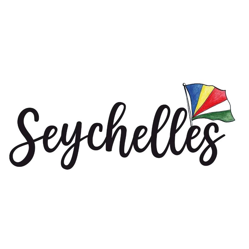 Seychelles avec drapeau noir