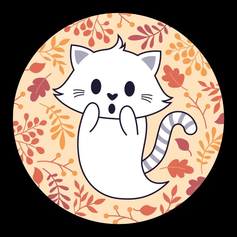 Katzengeist mit Herbstmuster