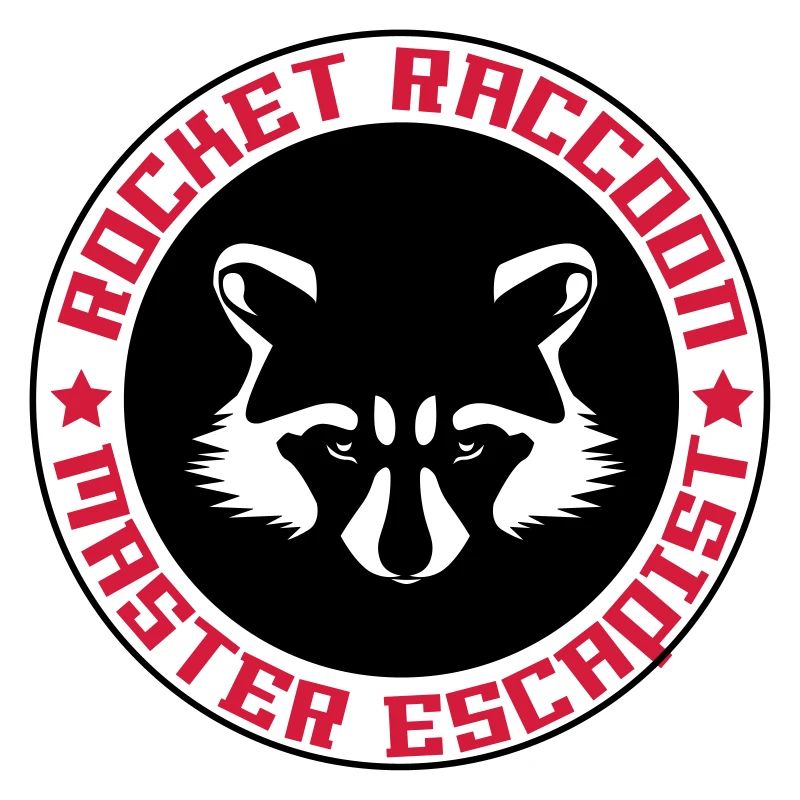 Rocket-Waschbär voll Logo