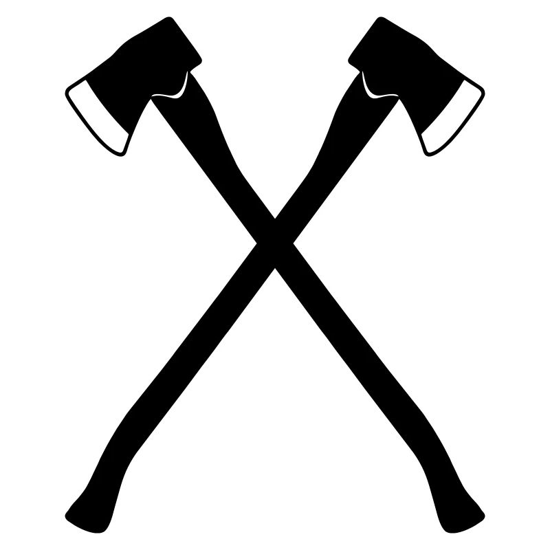 Two lumberjack axes crossed