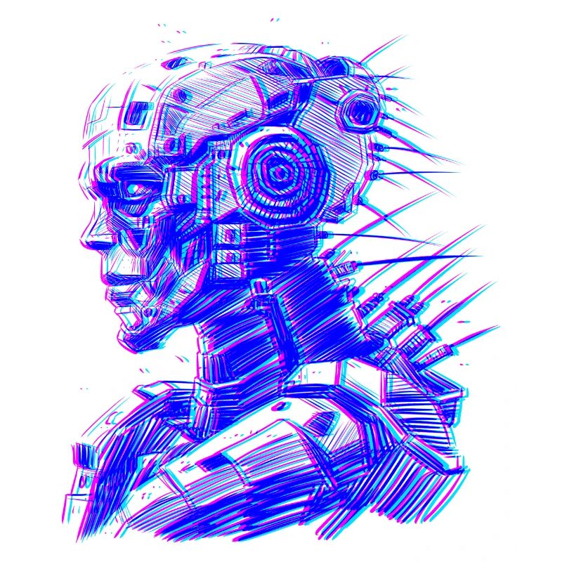 Psychedelic effect robot