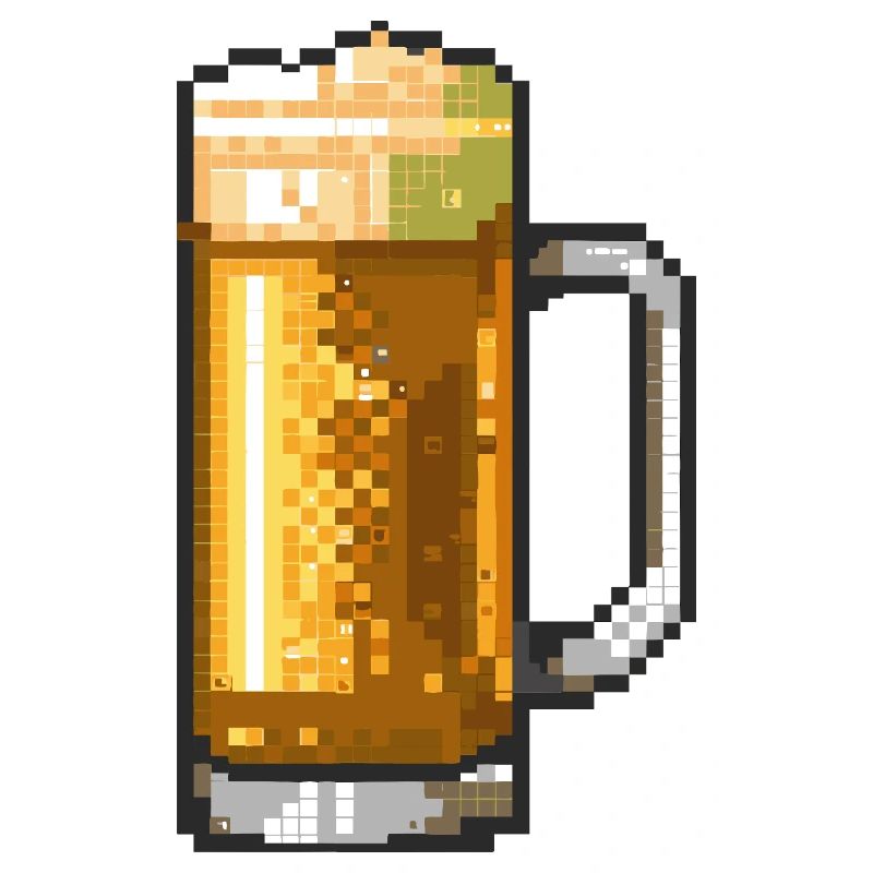 Chope de bière Pixel Art