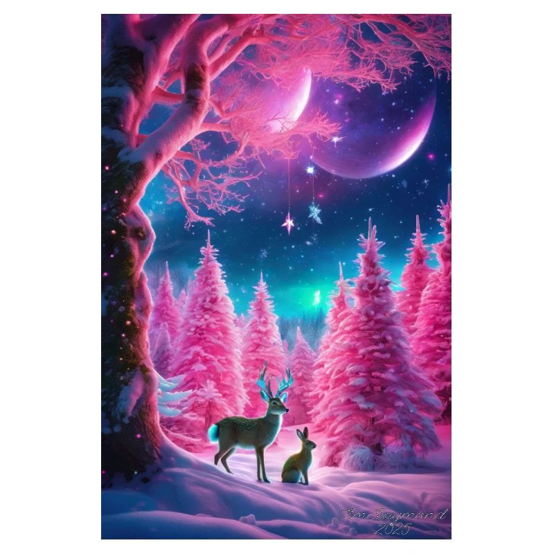 Neon-Winterhirsch-Traum