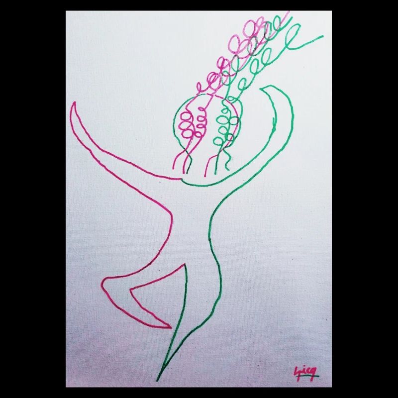 Danseuse girly pop aux couleurs flashy électro pop