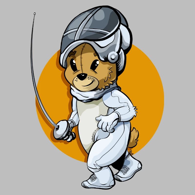Fechten Maskottchen