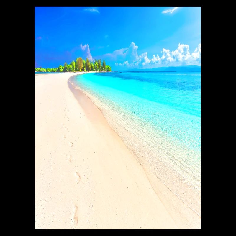 Rêve de vacances. Empreintes de pas de la plage de la mer dans le sable