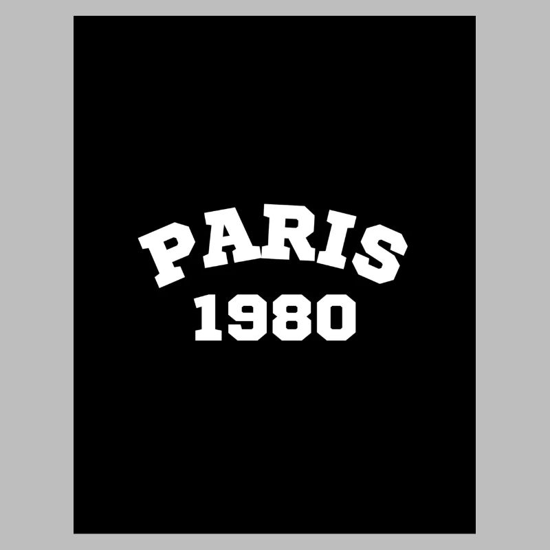 Black White Simple Retro Paris