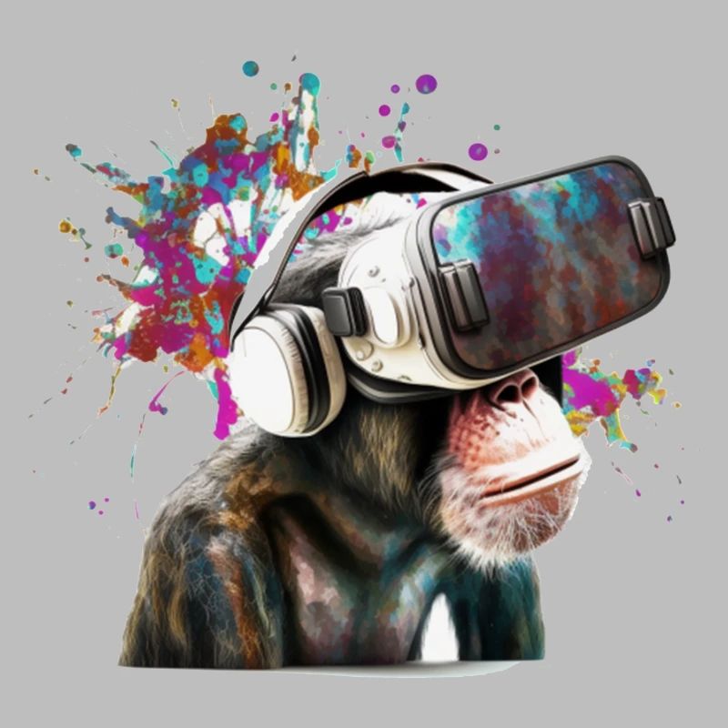 Monksy - Monkey with virtual reality glasses