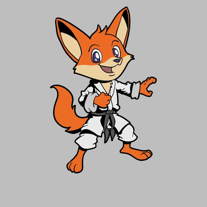 Comic Fuchs makes karate