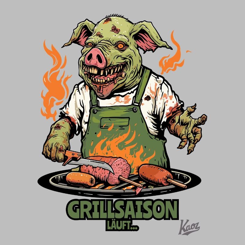 BBQ Grillen: Grillsaison mit Zombie-Schwein