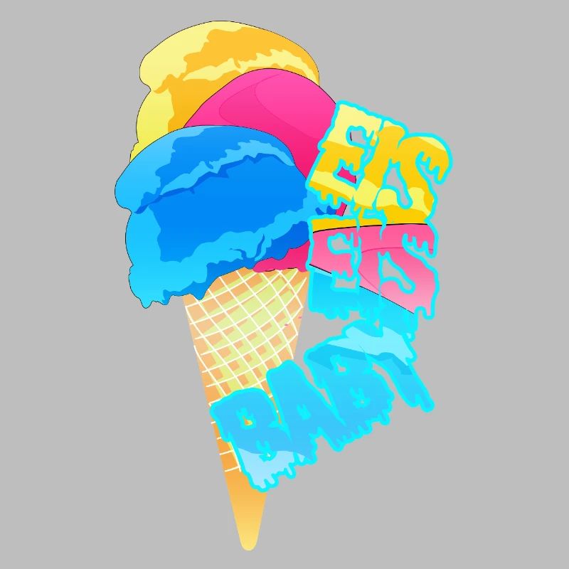 Eis Eis Baby - Waffeltüte mit Eiskugeln