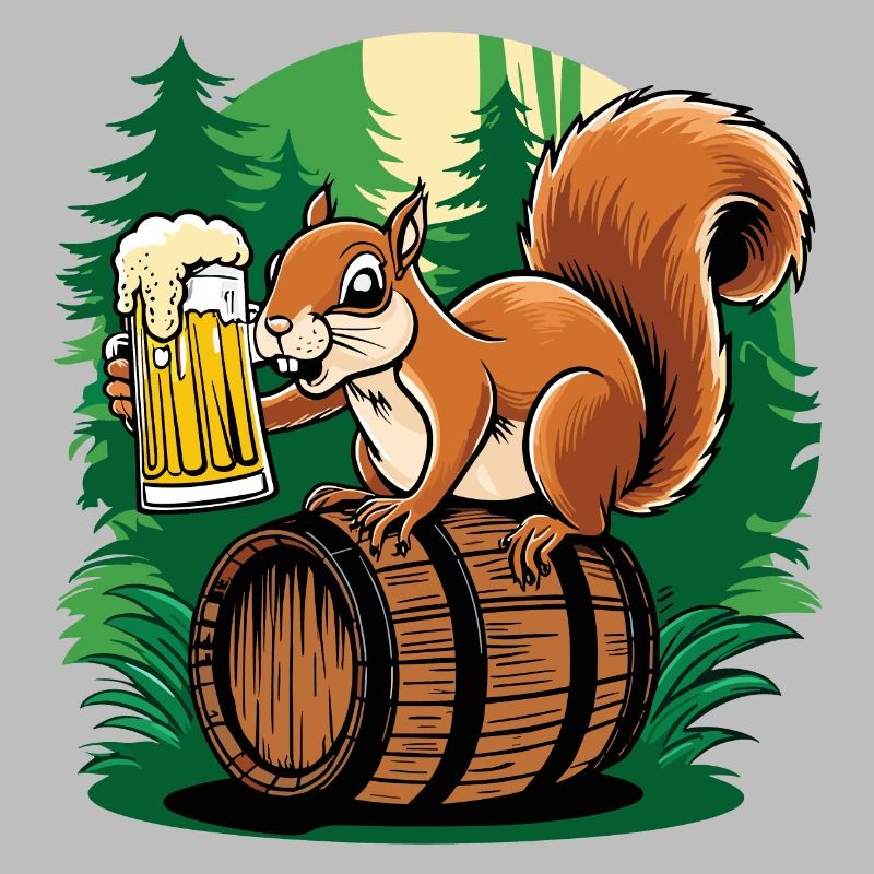 Beer-drinking squirrel