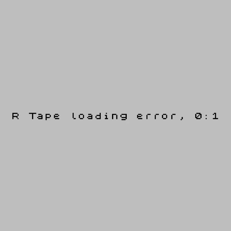 R Tape Loading Error - ZX Spectrum Error Message