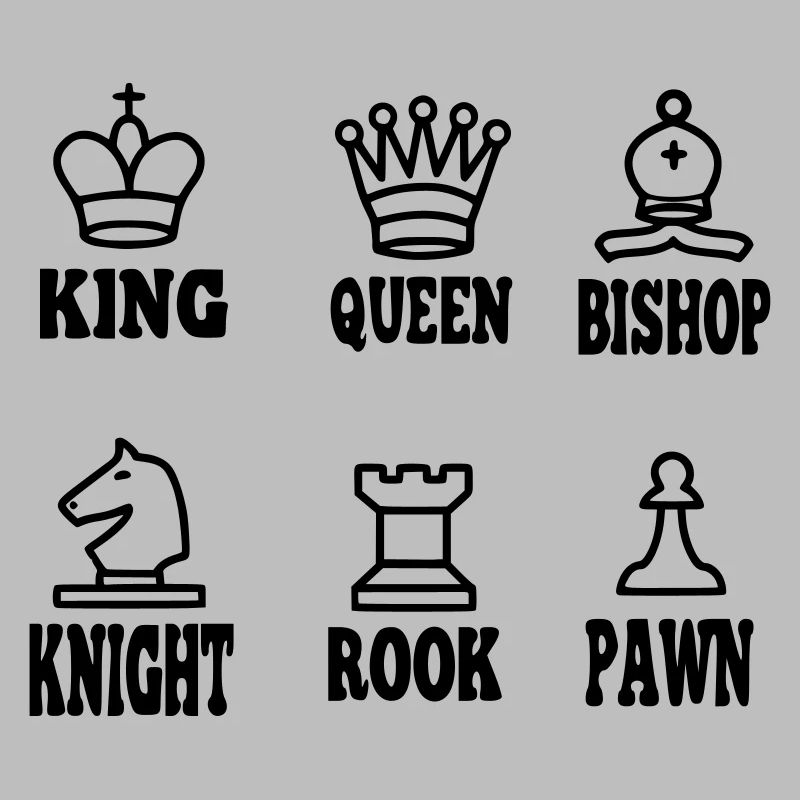 figures de chesse sur blanc