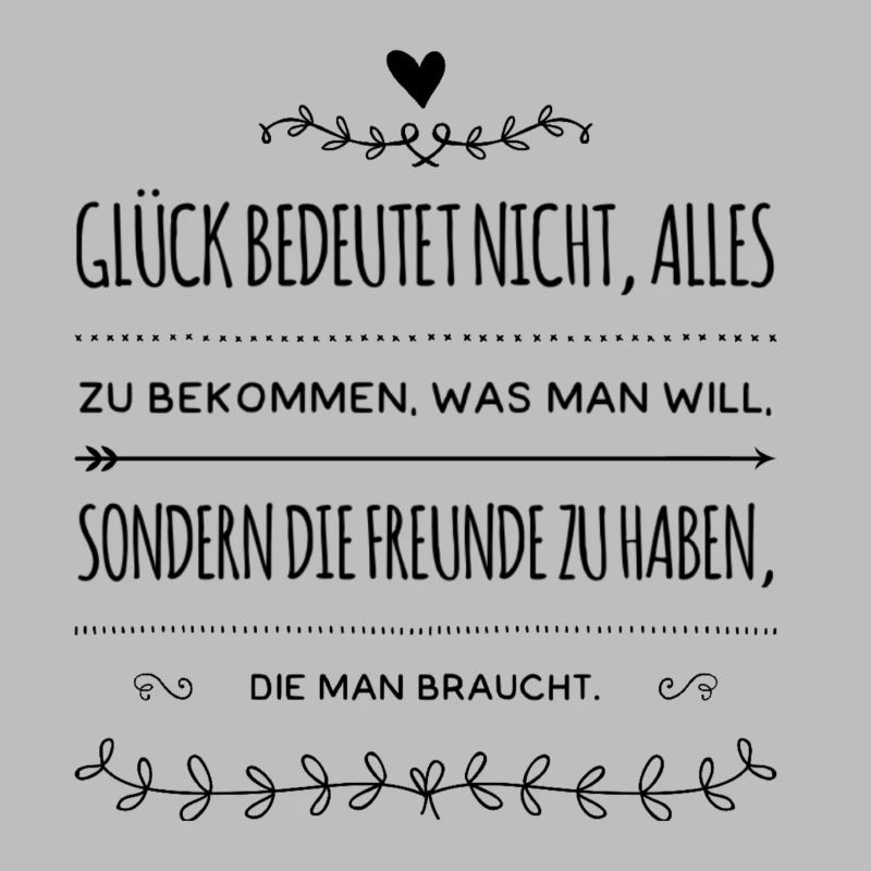 Spruch Glück Freundschaft Geschenk
