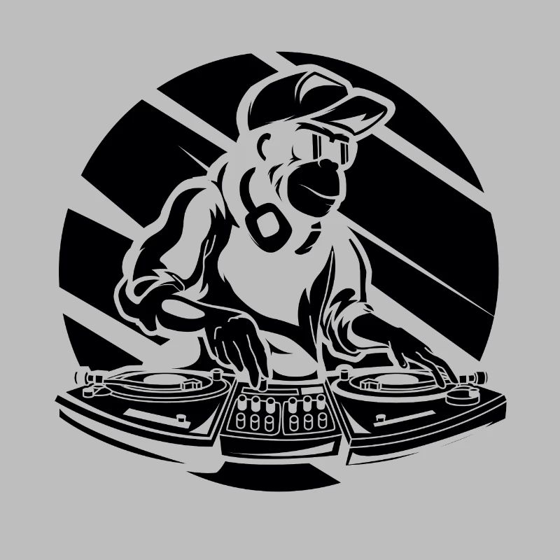 Cool Monkey Baboon Popo Pavianpopo Gorilla DJ