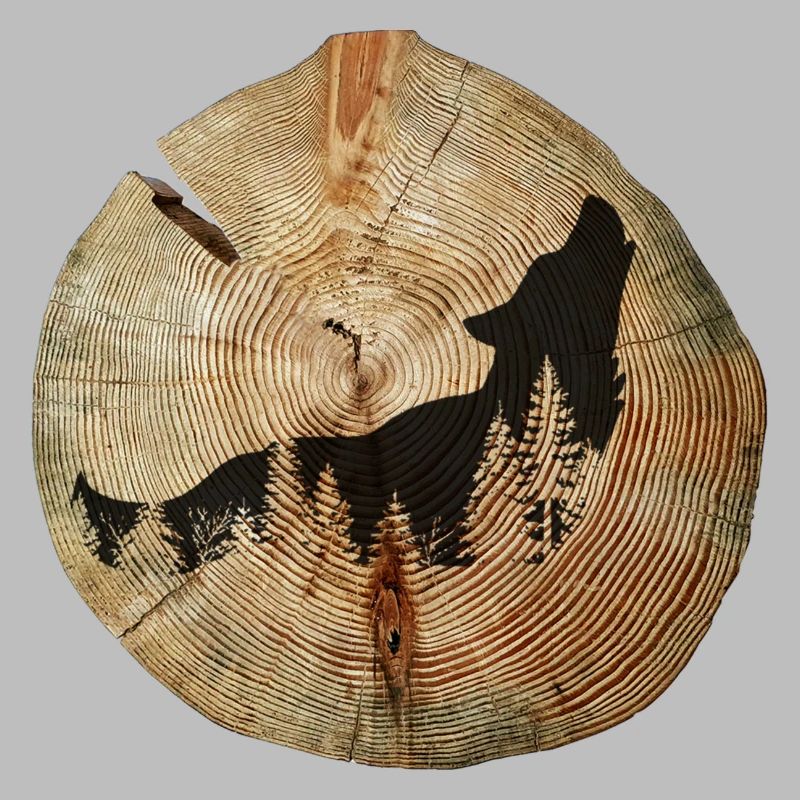 Tree Disc Wolf