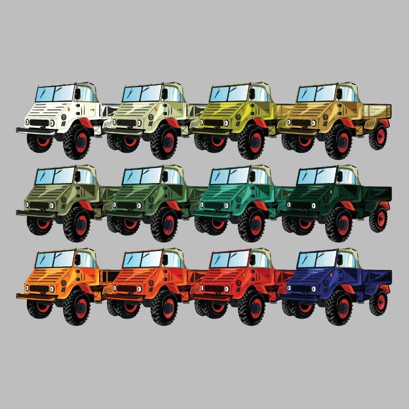 Palette de couleurs Unimog - Oldtimer - Arc-en-ciel différent