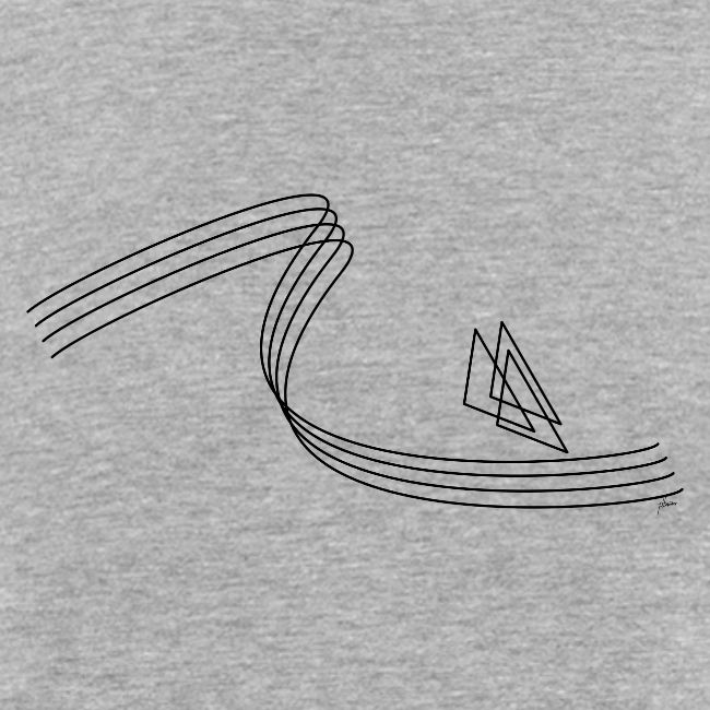 Windsurfing in the Wave - Lines (black)