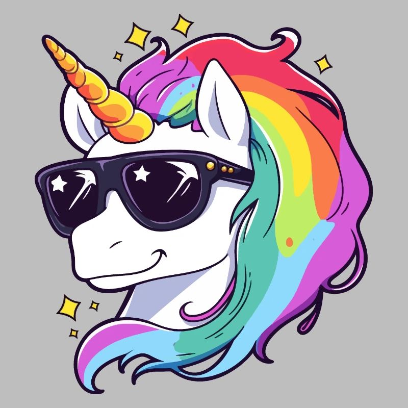 Cooles Einhorn mit Sonnenbrille