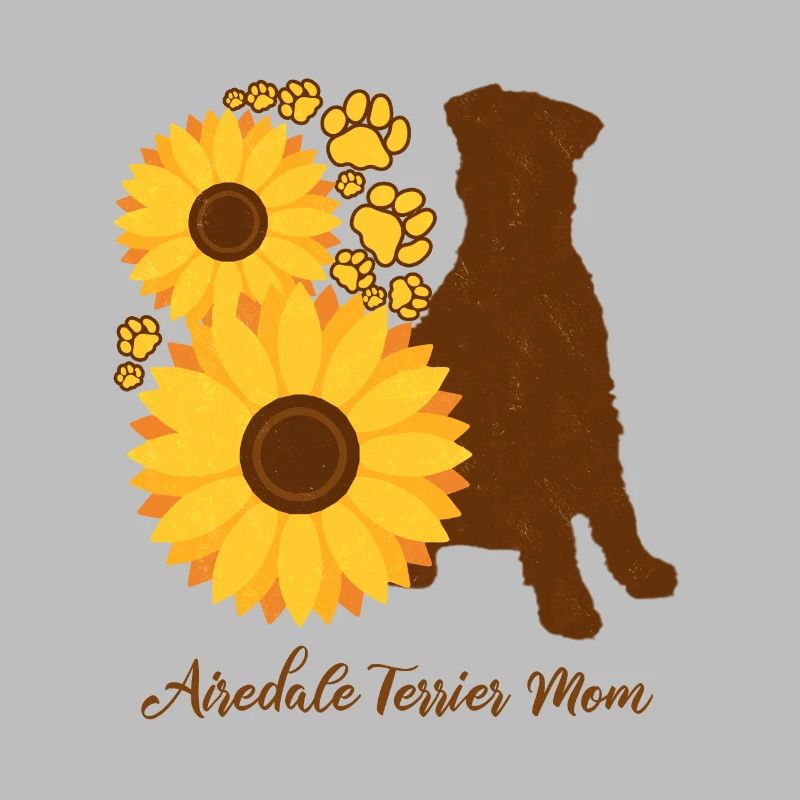 Sonnenblumenmutter - Airedale Terrier