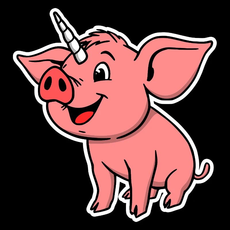 Un cochon avec une corne ?