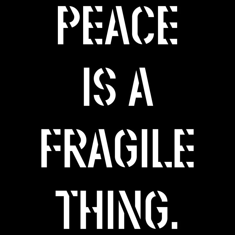 Peace vs. War statement pacifism stencil