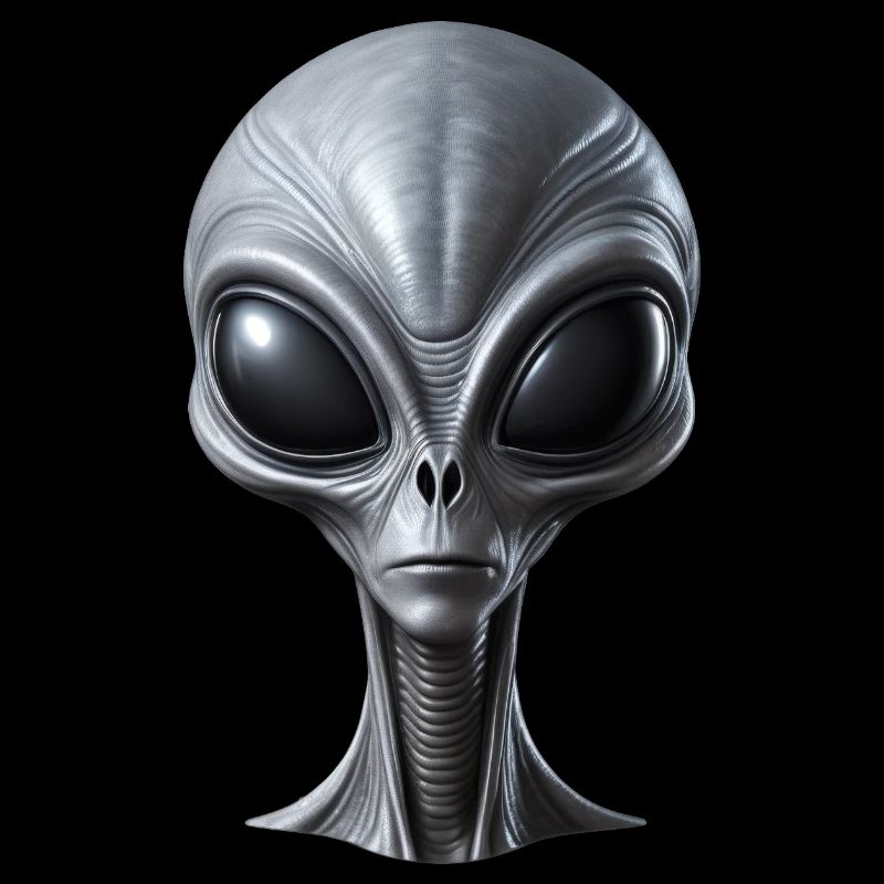 Realistic Grey Alien Extraterrestrial Being
