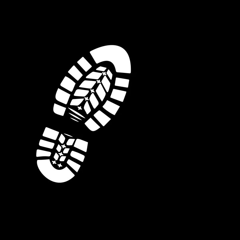 Fußabdruck Stiefel Wanderschuhe 2c