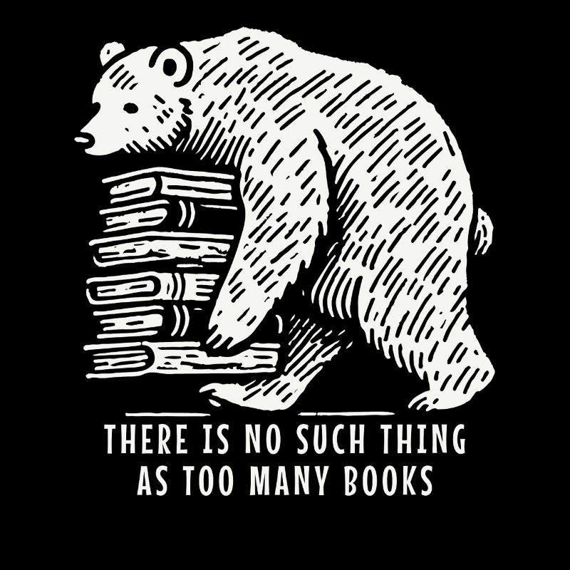 Funny book lover bear statement for book fan