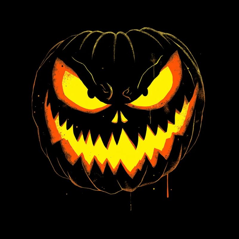 Spooky Pumpkin Face Halloween