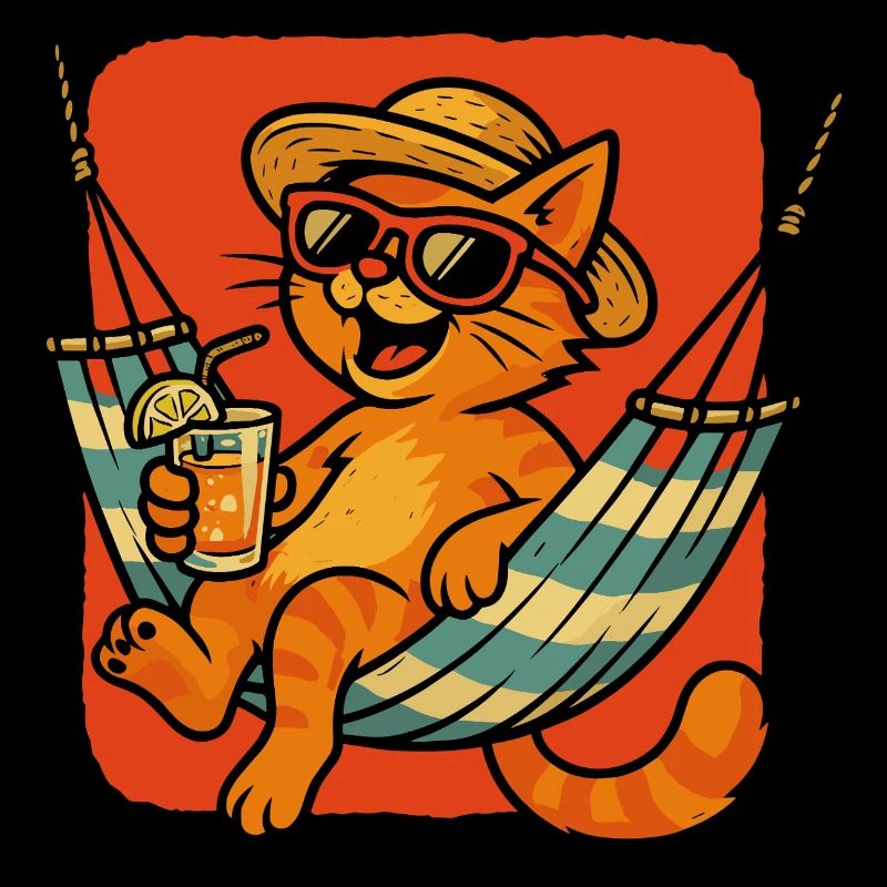 Summer cat in hammock