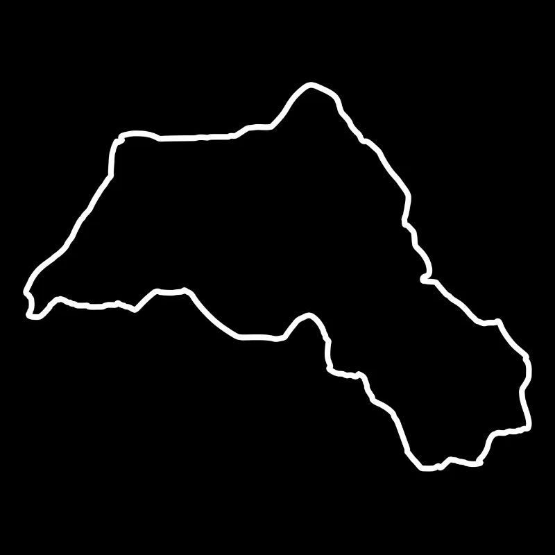 Kurdistan outline white