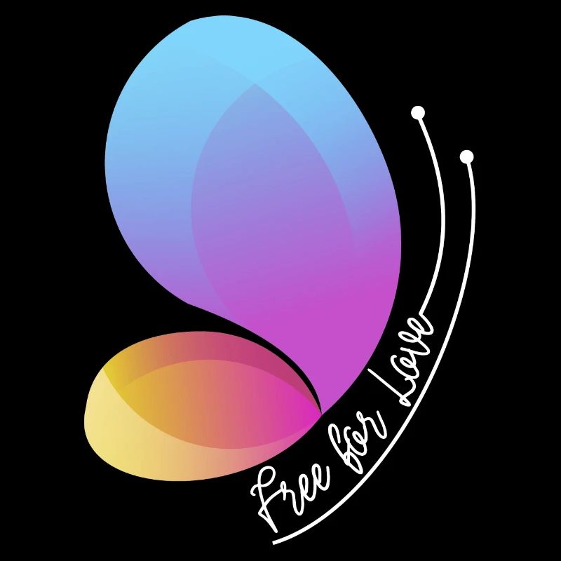 Frei durch Liebe Gradient Schmetterling