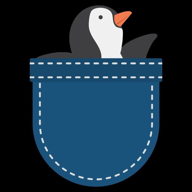 Tierliebhaber Zootier Geschenk Brusttasche Pinguin