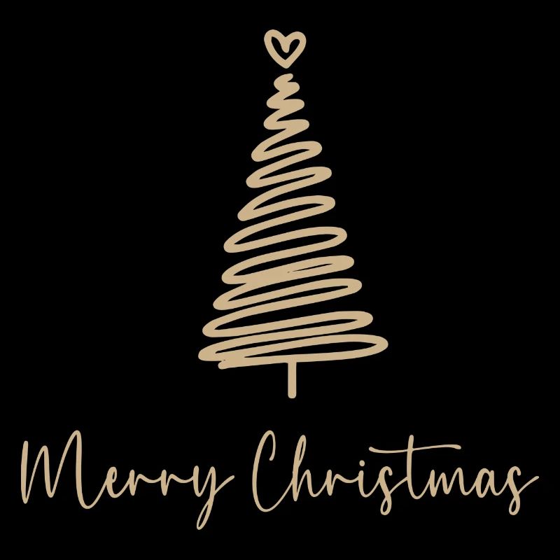 Weihnachtsbaum Minimalistisch Beige