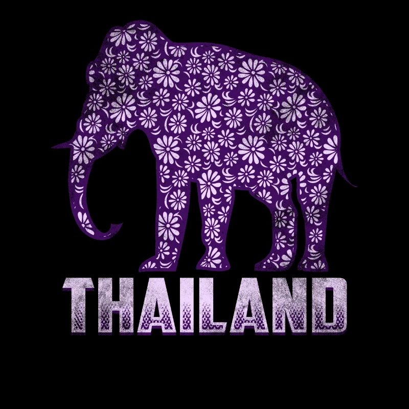 Thaïlande Éléphant coloré