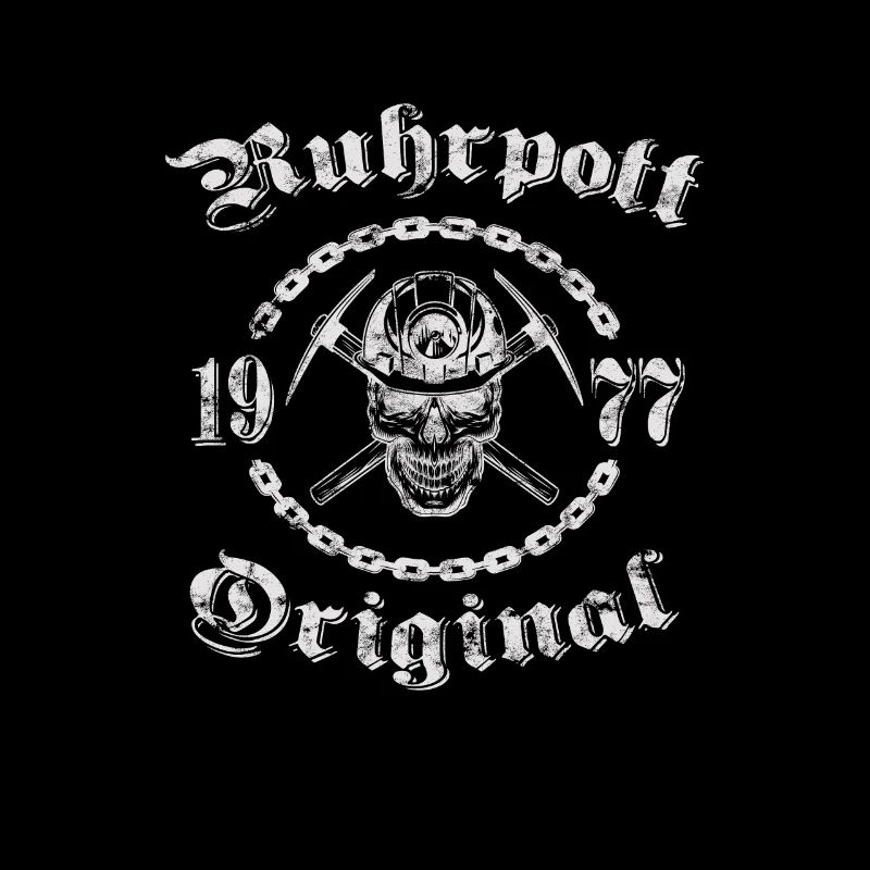 1977 Geburtstag Ruhrpott Original Schädel
