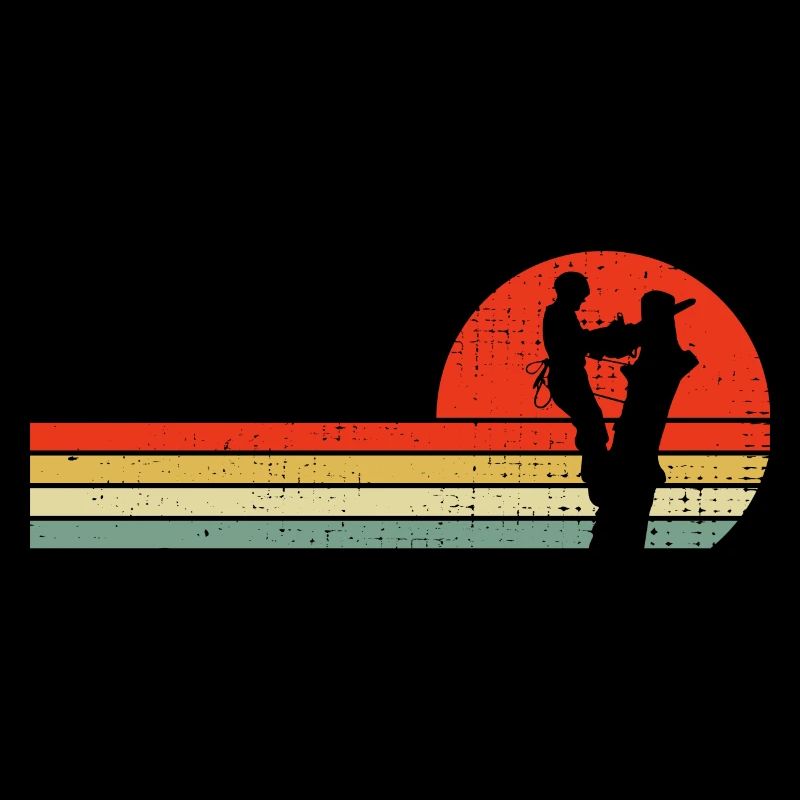 Arborist Tree Climber Arboriculture Vintage Retro