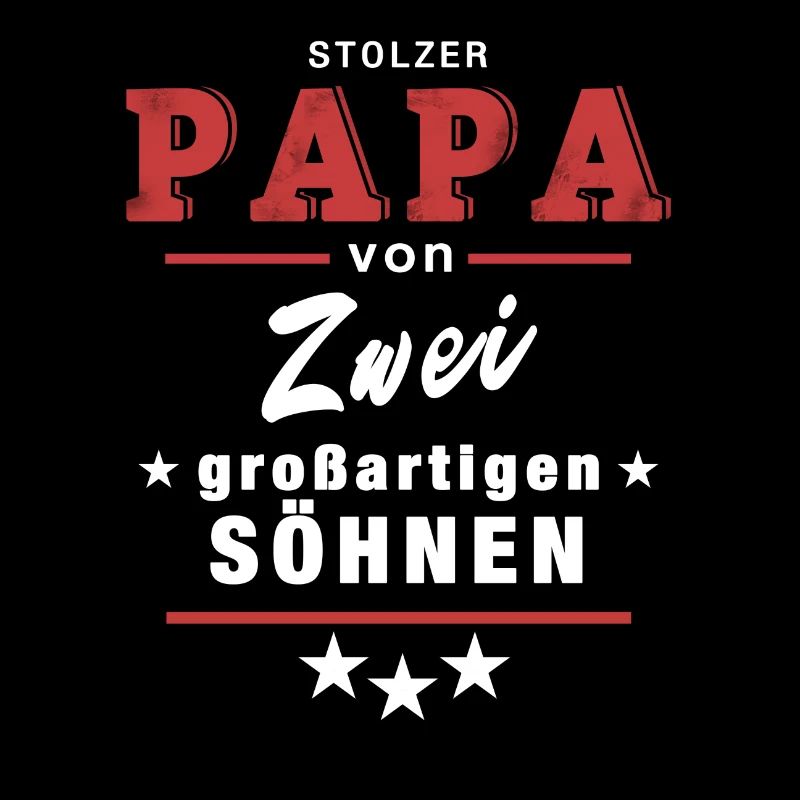 stolzer Papa Söhnen Familie