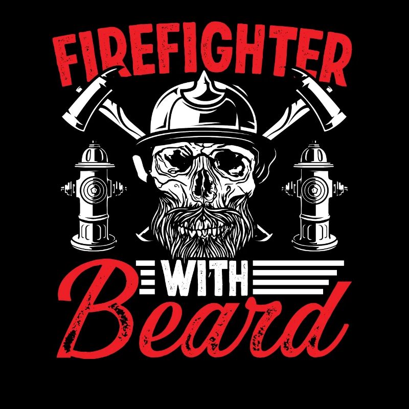 Pompier pompier avec service d’incendie Beard