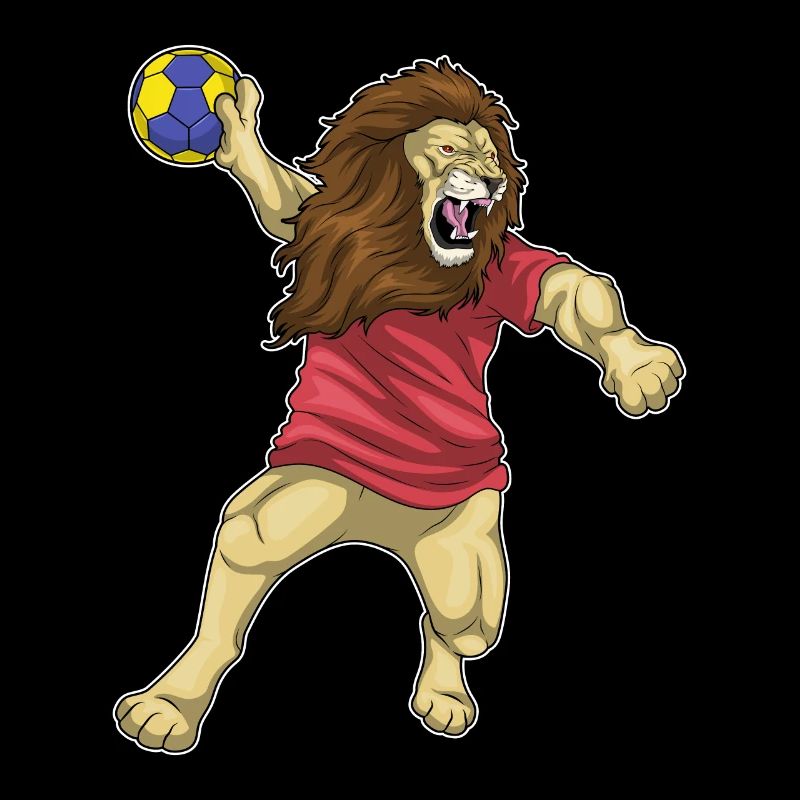 Lejon Handbollsspelare Handboll